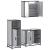 Set mobilier de baie, 3 piese, gri sonoma, lemn prelucrat GartenMobel Dekor
