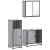 Set mobilier de baie, 3 piese, gri sonoma, lemn prelucrat GartenMobel Dekor