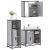 Set mobilier de baie, 3 piese, gri sonoma, lemn prelucrat GartenMobel Dekor