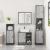 Set mobilier de baie, 3 piese, gri sonoma, lemn prelucrat GartenMobel Dekor