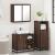 Set mobilier de baie, 3 piese, stejar maro, lemn prelucrat GartenMobel Dekor