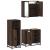 Set mobilier de baie, 3 piese, stejar maro, lemn prelucrat GartenMobel Dekor