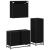 Set mobilier de baie, 3 piese, negru, lemn compozit GartenMobel Dekor