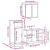 Set mobilier de baie, 3 piese, negru, lemn compozit GartenMobel Dekor