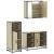 Set mobilier de baie, 3 piese, stejar sonoma, lemn prelucrat GartenMobel Dekor