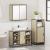 Set mobilier de baie, 3 piese, stejar sonoma, lemn prelucrat GartenMobel Dekor