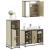 Set mobilier de baie, 3 piese, stejar sonoma, lemn prelucrat GartenMobel Dekor