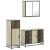 Set mobilier de baie, 3 piese, stejar sonoma, lemn prelucrat GartenMobel Dekor