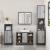 Set mobilier de baie, 3 piese, gri sonoma, lemn prelucrat GartenMobel Dekor