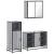 Set mobilier de baie, 3 piese, gri sonoma, lemn prelucrat GartenMobel Dekor