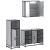 Set mobilier de baie, 3 piese, gri sonoma, lemn prelucrat GartenMobel Dekor