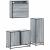 Set mobilier de baie, 3 piese, gri sonoma, lemn prelucrat GartenMobel Dekor