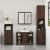 Set mobilier de baie, 3 piese, stejar maro, lemn prelucrat GartenMobel Dekor