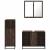 Set mobilier de baie, 3 piese, stejar maro, lemn prelucrat GartenMobel Dekor