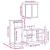 Set mobilier de baie, 3 piese, stejar maro, lemn prelucrat GartenMobel Dekor