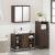 Set mobilier de baie, 3 piese, stejar maro, lemn prelucrat GartenMobel Dekor