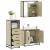 Set mobilier de baie, 3 piese, stejar sonoma, lemn prelucrat GartenMobel Dekor