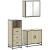 Set mobilier de baie, 3 piese, stejar sonoma, lemn prelucrat GartenMobel Dekor