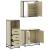 Set mobilier de baie, 3 piese, stejar sonoma, lemn prelucrat GartenMobel Dekor