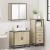 Set mobilier de baie, 3 piese, stejar sonoma, lemn prelucrat GartenMobel Dekor
