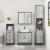 Set mobilier de baie, 3 piese, gri sonoma, lemn prelucrat GartenMobel Dekor