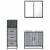 Set mobilier de baie, 3 piese, gri sonoma, lemn prelucrat GartenMobel Dekor