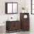 Set mobilier de baie, 3 piese, stejar maro, lemn prelucrat GartenMobel Dekor