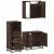 Set mobilier de baie, 3 piese, stejar maro, lemn prelucrat GartenMobel Dekor