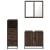 Set mobilier de baie, 3 piese, stejar maro, lemn prelucrat GartenMobel Dekor