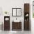 Set mobilier de baie, 3 piese, stejar maro, lemn prelucrat GartenMobel Dekor