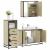 Set mobilier de baie, 3 piese, stejar sonoma, lemn prelucrat GartenMobel Dekor