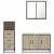 Set mobilier de baie, 3 piese, stejar sonoma, lemn prelucrat GartenMobel Dekor