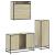 Set mobilier de baie, 3 piese, stejar sonoma, lemn prelucrat GartenMobel Dekor