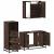 Set mobilier de baie, 3 piese, stejar maro, lemn prelucrat GartenMobel Dekor