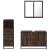 Set mobilier de baie, 3 piese, stejar maro, lemn prelucrat GartenMobel Dekor