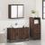 Set mobilier de baie, 3 piese, stejar maro, lemn prelucrat GartenMobel Dekor