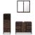 Set mobilier de baie, 3 piese, stejar maro, lemn prelucrat GartenMobel Dekor