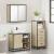 Set mobilier de baie, 3 piese, stejar sonoma, lemn prelucrat GartenMobel Dekor