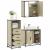 Set mobilier de baie, 3 piese, stejar sonoma, lemn prelucrat GartenMobel Dekor