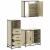 Set mobilier de baie, 3 piese, stejar sonoma, lemn prelucrat GartenMobel Dekor