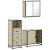 Set mobilier de baie, 3 piese, stejar sonoma, lemn prelucrat GartenMobel Dekor