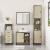 Set mobilier de baie, 3 piese, stejar sonoma, lemn prelucrat GartenMobel Dekor