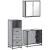 Set mobilier de baie, 3 piese, gri sonoma, lemn prelucrat GartenMobel Dekor