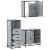 Set mobilier de baie, 3 piese, gri sonoma, lemn prelucrat GartenMobel Dekor