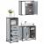 Set mobilier de baie, 3 piese, gri sonoma, lemn prelucrat GartenMobel Dekor