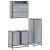 Set mobilier de baie, 3 piese, gri sonoma, lemn prelucrat GartenMobel Dekor