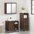 Set mobilier de baie, 3 piese, stejar maro, lemn prelucrat GartenMobel Dekor