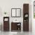 Set mobilier de baie, 3 piese, stejar maro, lemn prelucrat GartenMobel Dekor