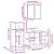Set mobilier de baie, 3 piese, negru, lemn compozit GartenMobel Dekor