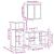 Set mobilier de baie, 3 piese, gri sonoma, lemn prelucrat GartenMobel Dekor